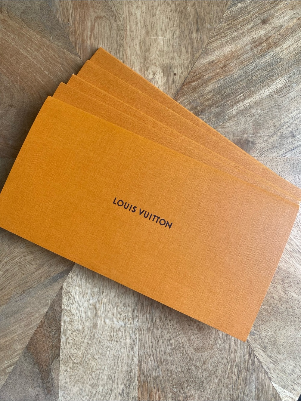 Louis Vuitton Bright Orange Card Envelope Set